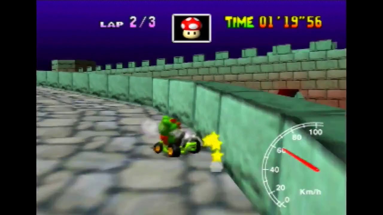 Mario Kart 64 - Bowser's Castle 3lap 2'13