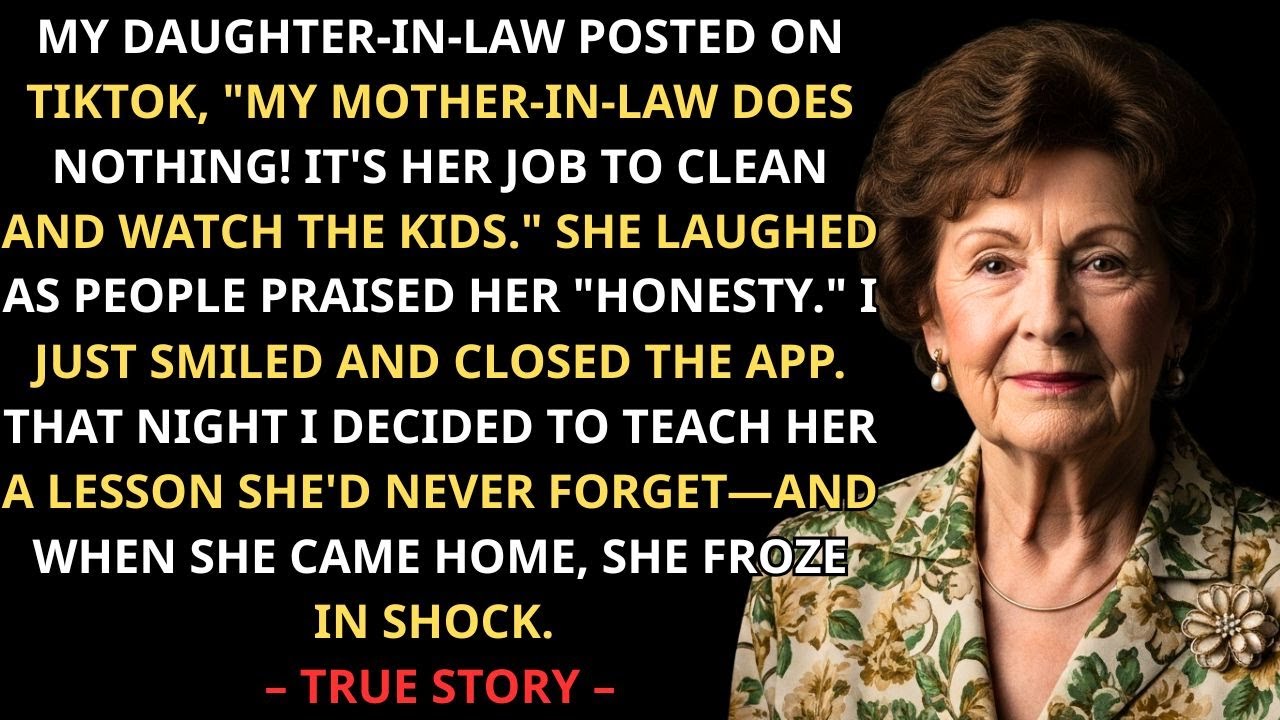 Моя невестка написала в TikTok: «Моя свекровь бесполезна». Вернувшись домой, она застыла на месте.