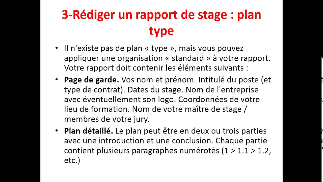 5 Clés Pour Réussir Un Rapport De Stage Youtube