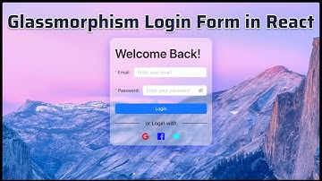 Glassmorphism Login Form using ReactJS and Ant Design Components | Login Form Field Validations
