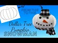 Dollar Tree Pumpkin Snowman | Dollar Tree Christmas | Look What I Made With a Pumpkin Frame