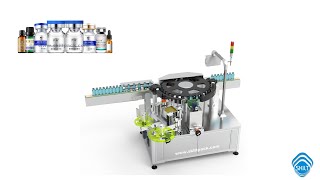 High speed rotary label applicator vials wrap around labeling machine SKILT