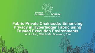 Fabric Private Chaincode: Enhancing Privacy in Hyperledger Fabric using T... Jeb Linton &amp; Mic Bowman
