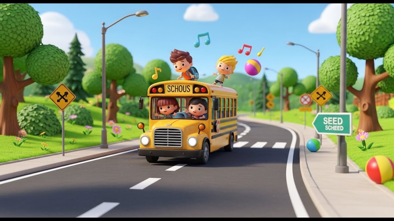 The Kids on the Bus Up and Down 🚌 | Classic Bus Song for Kids | Sing Along Nursery Rhyme