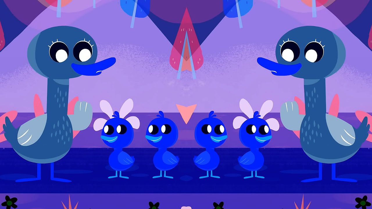 Five Little Ducks (1 MIN LOOP) 🎶 Creative Sound Fun Nursery Rhymes Remix Cute 3D Animation