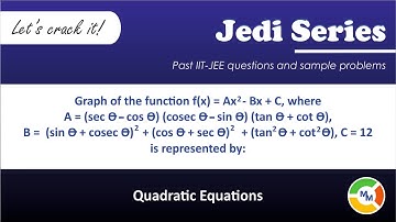 JEDI Series | IIT-JEE questions and sample problems | Graph of the function f(x) = Ax^2 - Bx + C...