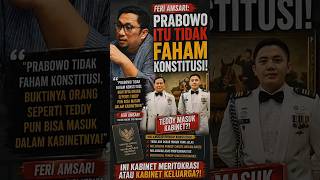 Teddy Masuk Kabinet, Feri Amsari: Prabowo tidak Faham Konstitusi‼️ #prabowo #mayorteddy