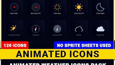 Animated Weather Icons Pack for Unity