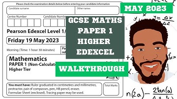 Edexcel GCSE Maths | Paper 1 | Higher Tier | May/June 2023 | Walkthrough | MathsWithDan