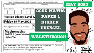 Edexcel GCSE Maths | Paper 1 | Higher Tier | May/June 2023 | Walkthrough | MathsWithDan