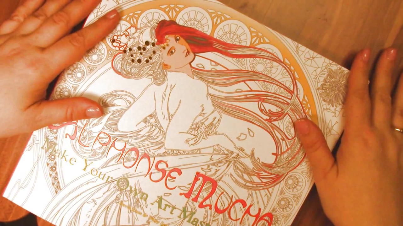 РАСКРАСКА для взрослых по произведениям Альфонса МУХИ . МОИ РАСКРАСКИ АНТИСТРЕСС