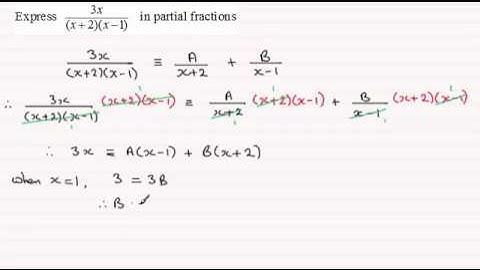 1 Partial Fractions   Calculating Constants   2 linear factors  ExamSolutions Maths Revision