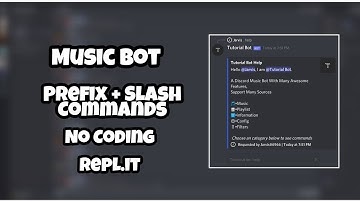 Music Bot | Prefix + Slash Commands | No Coding Repl.it | Playlist, Filters Many Sources Supported |