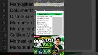 CARA MEMBUAT DAFTAR PILIHAN DROPDOWN DI EXCEL #tutorial #excel