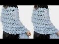 كروشيه شال سهل وسريع للمبتدئين/crochet shawl