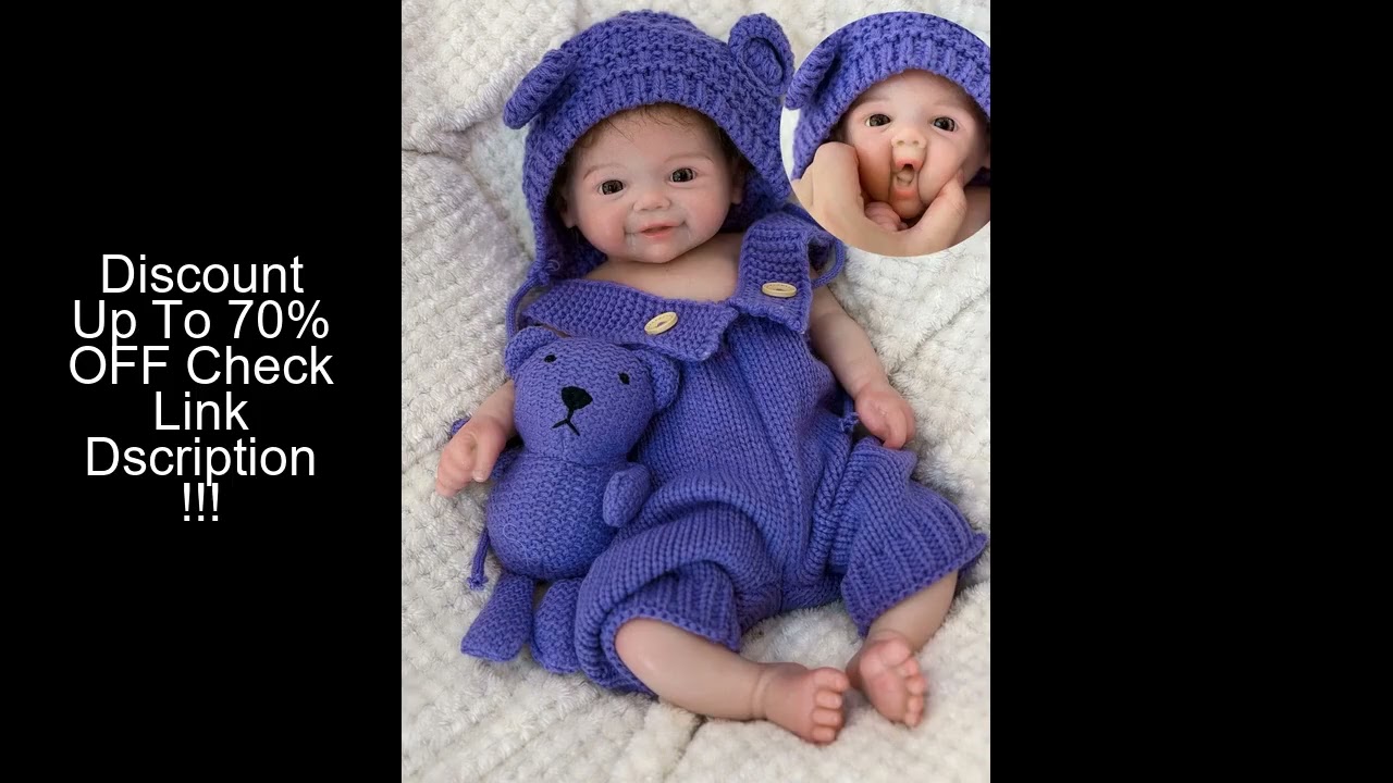 Aizwa1 18 Inch Vivienne Silicone Reborn Girl Handmade Bebe Newborn Baby Doll Can Open Mouth Bebe New