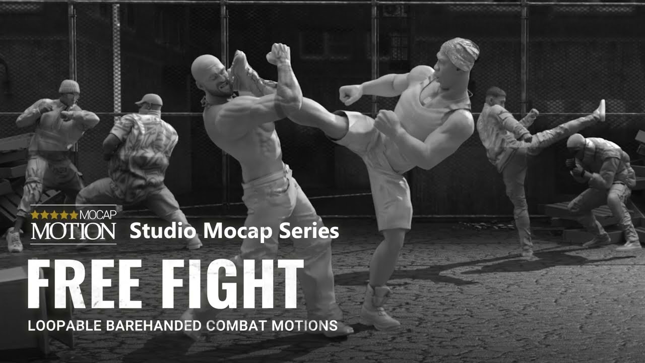 Free Fight | Loopable Street Fight Mocap Motions for iClone & ActorCore