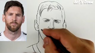 ASMR drawing Lionel Messi / how to draw lionel messi from PSG football club