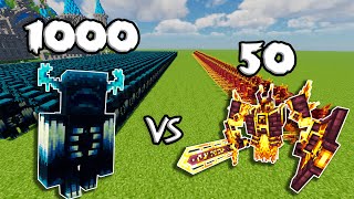 1000 Warden Vs 50 Ignis | Minecraft