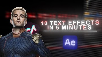 How To MAKE: 10 Unique Text Effect to improve your edits | After Effects Tutorial