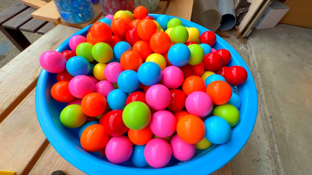 Welcome to Marble Run Live ☆ Handmade wooden rain gutter slope & colorful balls ASMR