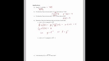Precalculus 1.7 Inverse Functions