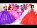 💖Barbie Doll dresses💖Disney Princess dress up💖Cinderella Rapunzel Snow White Ariel Little mermaid