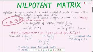 Nilpotent matrix