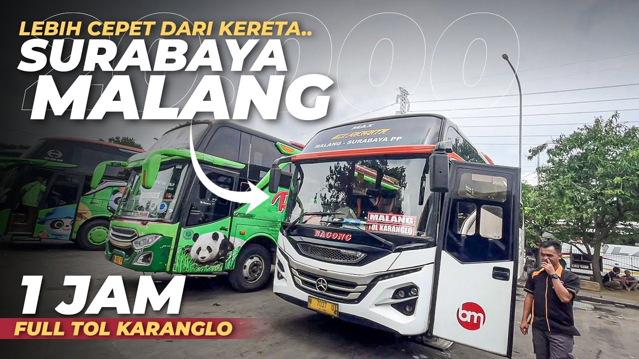 SOLUSI KEHABISAN TIKET KERETA KE MALANG🫨 Cuma Rp 20.000‼️ Surabaya - Malang Naik Bus Bagong Full Tol