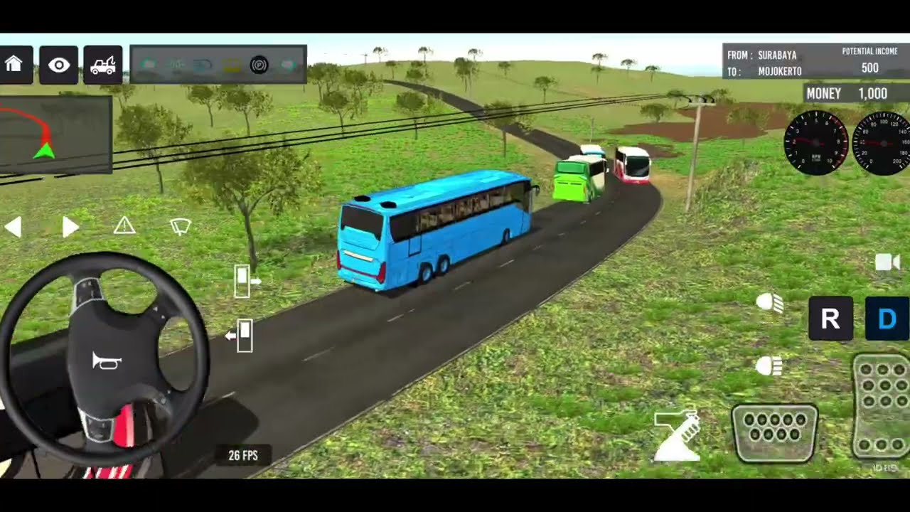 Indonesia Coach Bus Driving | IDBS Bus simulator 2025 Android phone gameplay | IDBS  Bus game video 