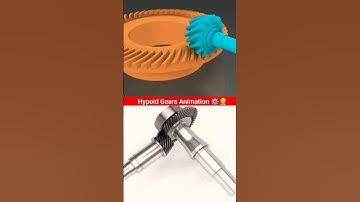 Hypoid gear animation video ⚙️👷‍♂️ #engineering #mechanical #animation #cad #3ddesign 🔥