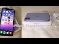 Purple iPhone 11 unboxing in 2021 + accessories and set up✨💜