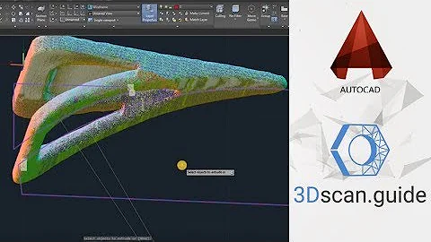 AutoCAD, video 3. Mechanical forms. 3D scan processing.