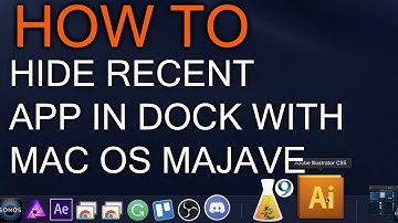 Hide Recent Apps from Dock in macOS Mojave