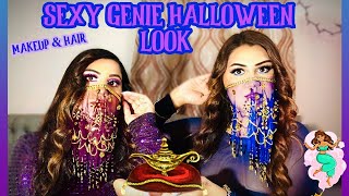 SEXY GENIE HALLOWEEN LOOK | MAKEUP & HAIR TUTORIAL! VERY EASY AND QUICK!