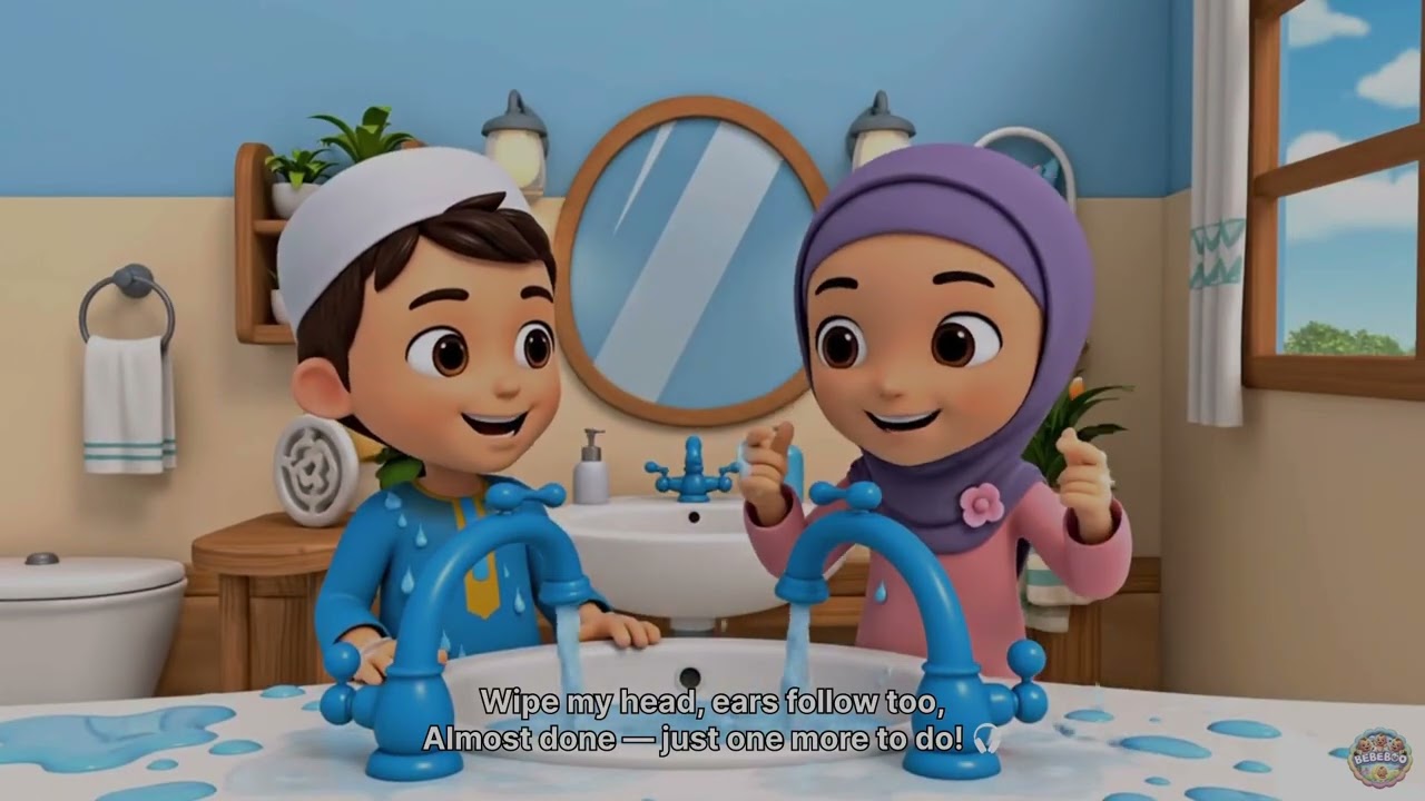 🌊✨ “Splash Splash — Wudu Time!” | Islamic Poem for Kids | Learn Wudu with Joy! 💦🕌 