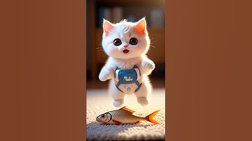 Mèo Con Min Đuổi Bắt Cá Khô Siêu Tốc #shorts #cat #ai #mèocon