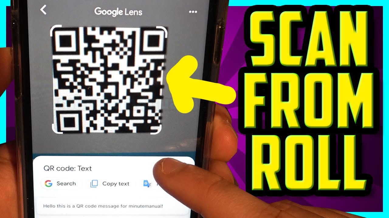 How do I scan a QR code with a photo roll?