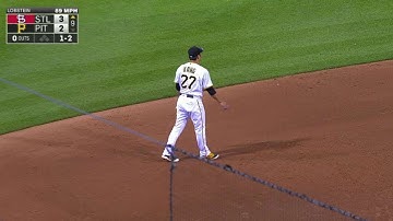 STL@PIT: Kang makes a leaping catch in the 9th