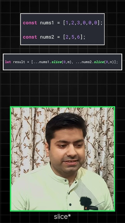 Merge sorted arrays | Leetcode | JavaScript tell me the time and space ... image.