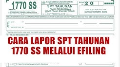 cara lapor spt tahunan 1770 ss efiling djponline - Durasi: 11.40. 