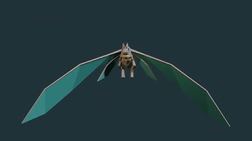 Low-Poly Mothra Flight Cycle | Blender Animation