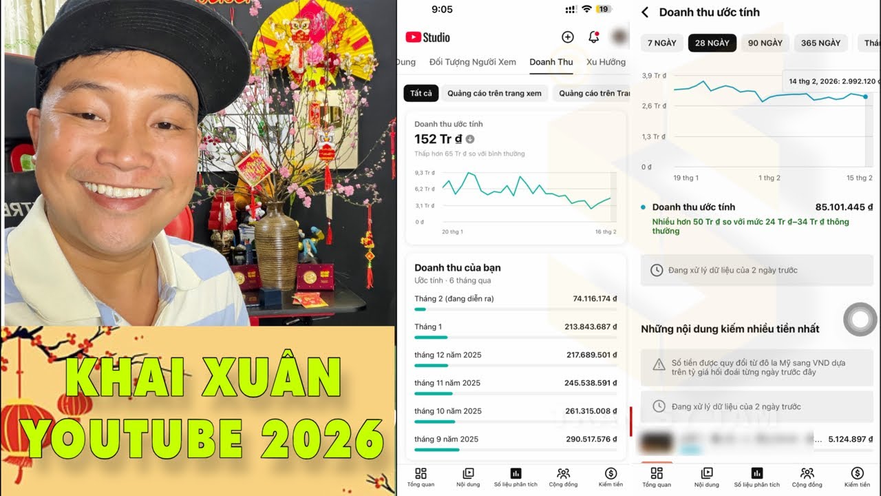 Mùng 1 Tết giao lưu, chia sẻ kinh nghiệm làm YouTube 2026 với các bạn