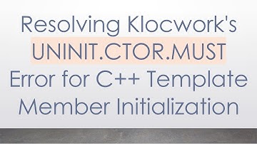 Resolving Klocwork
