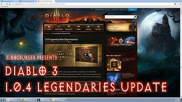 Diablo 3 1.0.4 Legendary Item Update