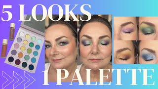 Glaminatrix Pretty in Pastels - 5 Looks 1 Palette - Full Review - Over 50 Makeup