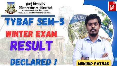 BAF SEM-V Winter Exam Result Declared! Mumbai University l Mukund Sir 