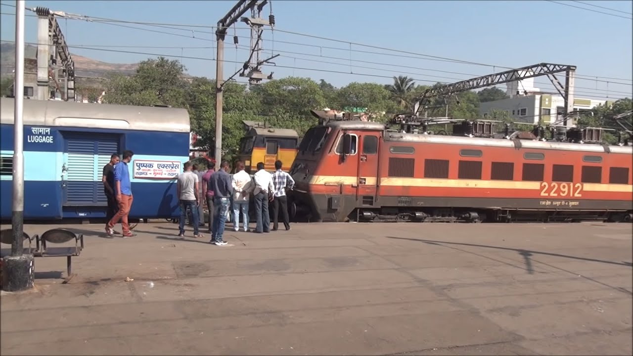 Old Boyfriend Ditches & New Boyfriend Connects - Pushpak Express Locomotive Decoupling & Coupling - YouTube