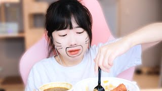 눈물 젖은 카레 먹방