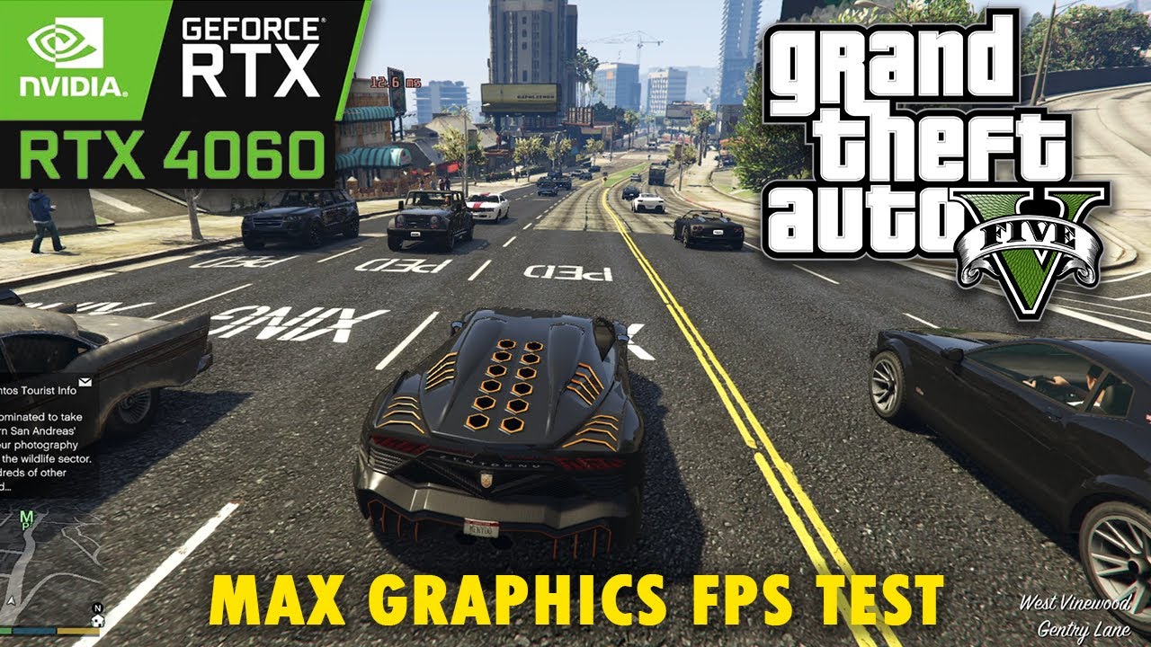 Grand Theft Auto V FPS Test Max Graphics With RTX 4060 Initial 